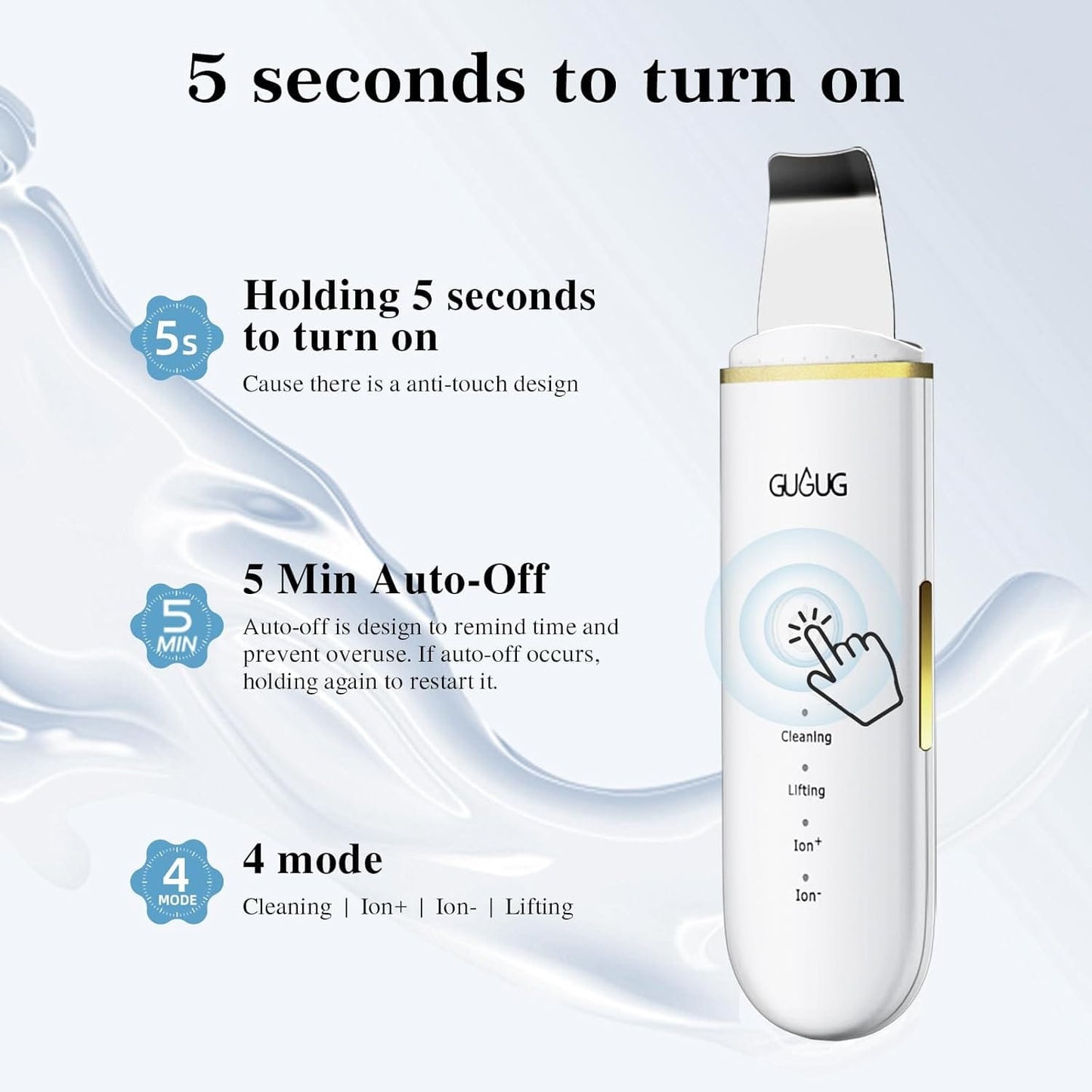 Ultrasonic Skin Scrubber Spatula